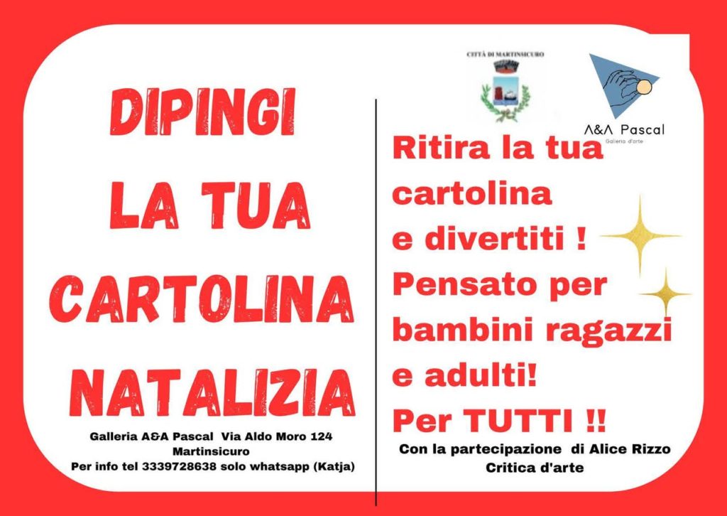 MARTINSICURO SI TINGE DI NATALE CON LA PRIMA EDIZIONE DI “DIPINGI LA TUA CARTOLINA DI NATALE”